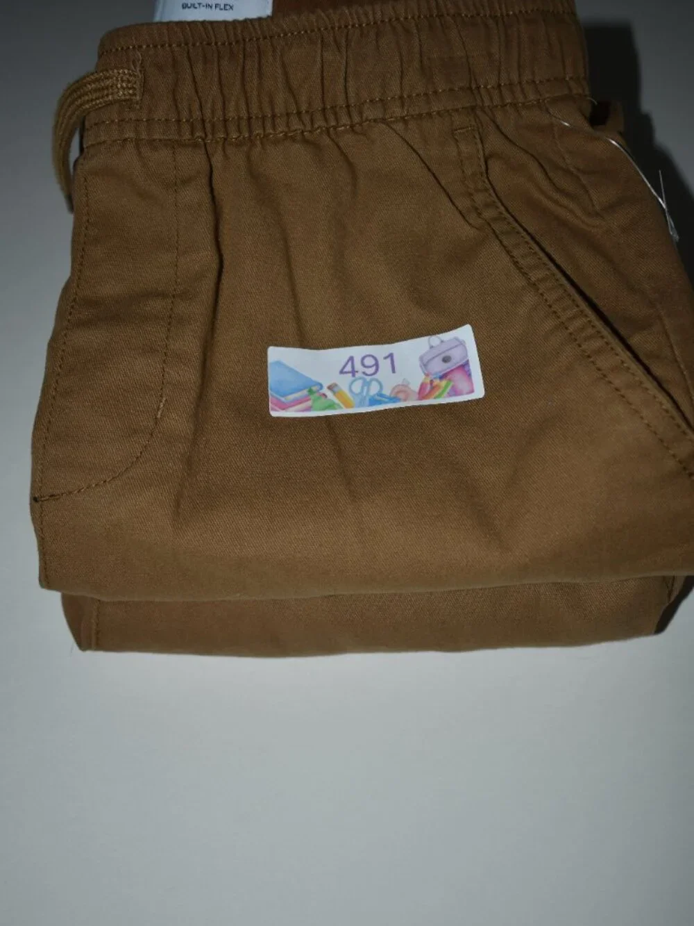 NWT Old Navy Built-In Flex Jogger Pants Boys Lg 10-12 Brown Drawstring Elastic